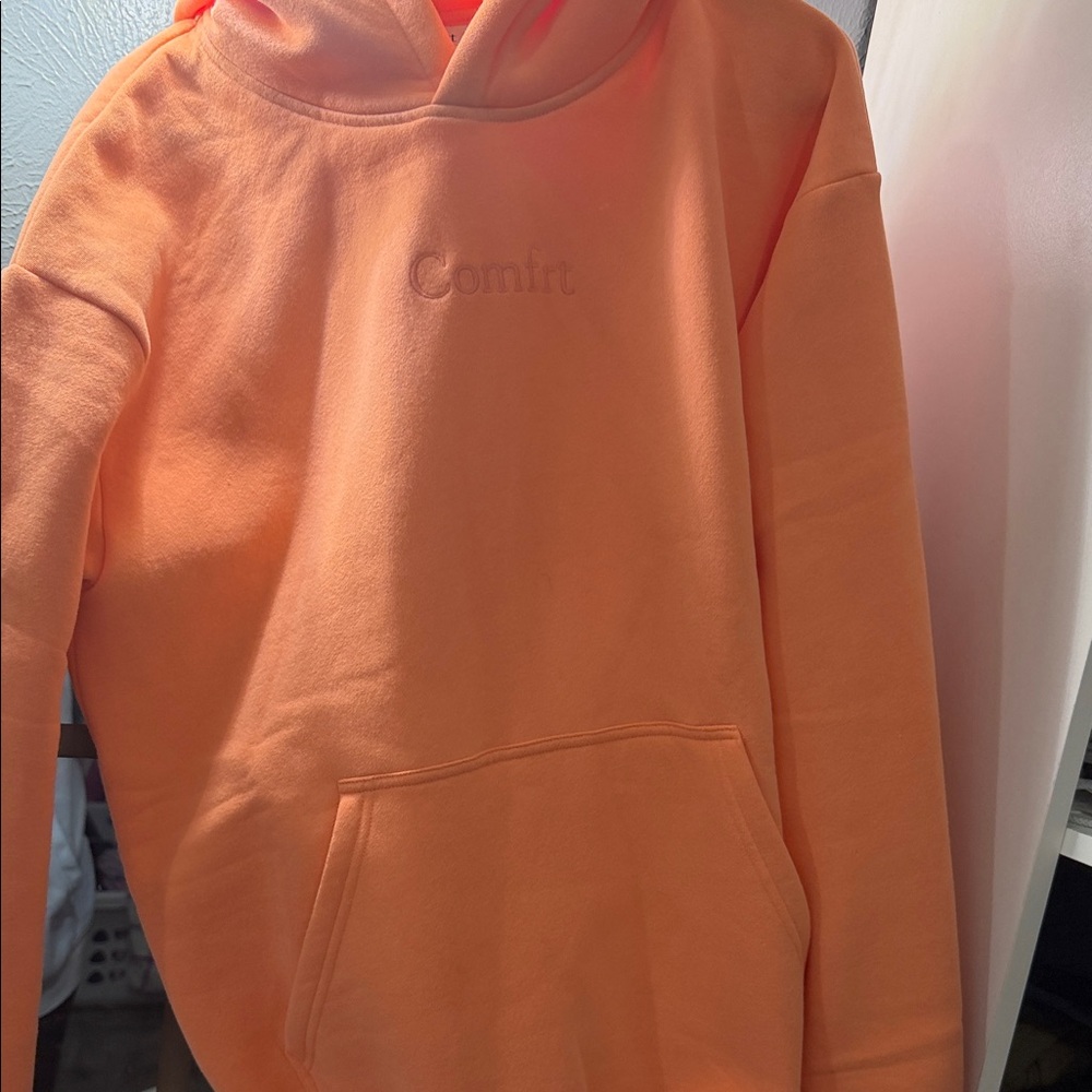 Coral Hoodie with Front Pocket